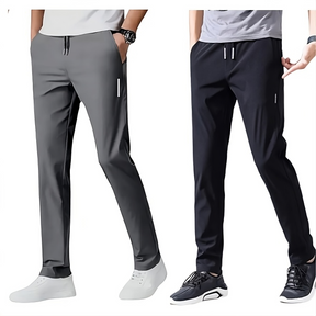 Buy 1 GET 1 Free - Men's Sports Regular Fit Lycra Track Pant with Two Side Pockets (Grey + Black )